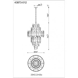 AM43873 COCOLINA CHANDELIER - Alan Mizrahi Lighting