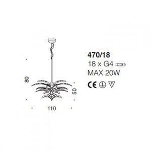 IQ2117 CRYSTAL PALM - Alan Mizrahi Lighting