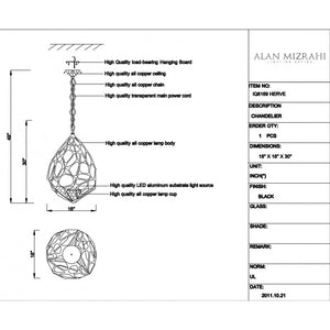 IQ8169 FACETTE LUSTRE - Alan Mizrahi Lighting