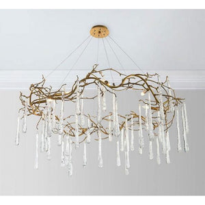 SJ2074 IRENE GLASS TEARDROP CHANDELIER - Alan Mizrahi Lighting