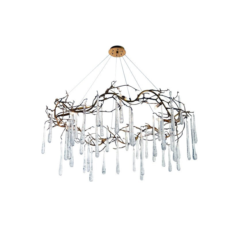 SJ2074 IRENE GLASS TEARDROP CHANDELIER