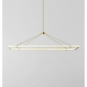 AL0157R HALO RECTANGLE PENDANT - Alan Mizrahi Lighting