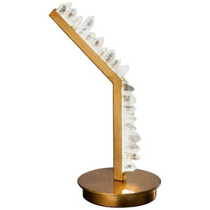 KA1782 WHITE QUARTZ TABLE LAMP - Alan Mizrahi Lighting