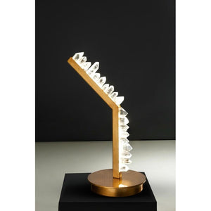 KA1782 WHITE QUARTZ TABLE LAMP - Alan Mizrahi Lighting