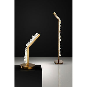 KA1782 WHITE QUARTZ TABLE LAMP - Alan Mizrahi Lighting