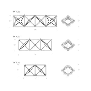 KA1817 4X TRUSS CHANDELIER - Alan Mizrahi Lighting