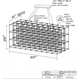 MN2101 UNIVERSO rectangle Pure Edge - Alan Mizrahi Lighting