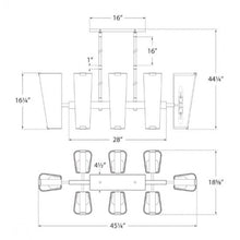MV3004 ALPINE LINEAR CHANDELIER - Alan Mizrahi Lighting