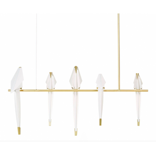 QZ8113 PERCH BIRD CHANDELIER - Alan Mizrahi Lighting