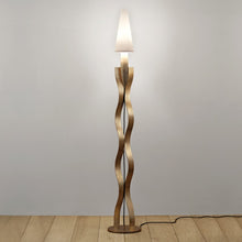 RM110 GOLD LEAF FLOOR LAMP - Alan Mizrahi Lighting