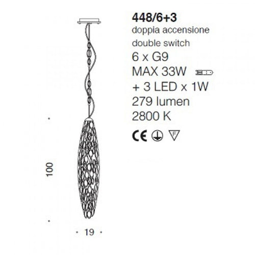 SJ2167 CHRYSALIS SUSPENSION - Alan Mizrahi Lighting