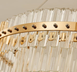 SJ5084 BILLIE OVAL MODERN GLASS CHANDELIER - Alan Mizrahi Lighting