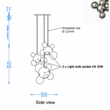 AM1402 FALLING BUBBLES - Alan Mizrahi Lighting
