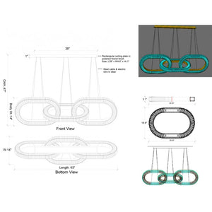 WM2052 LINK LINEAR CRYSTAL - Alan Mizrahi Lighting