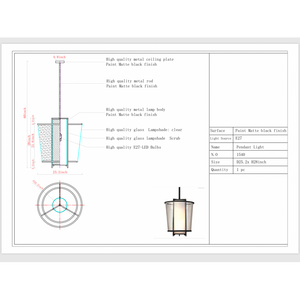 WM539 BENNINGTON OUTDOOR PENDANT - Alan Mizrahi Lighting