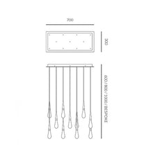 AK4002 SKINNY RAIN RECTANGULAR - Alan Mizrahi Lighting