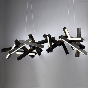 AL0143 CHAOS LINEAR SUSPENDED CHANDELIER - Alan Mizrahi Lighting