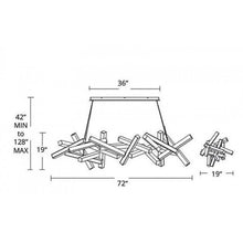 AL0143 CHAOS LINEAR SUSPENDED CHANDELIER - Alan Mizrahi Lighting