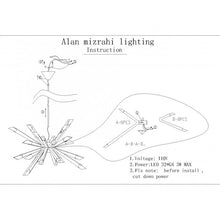 AM1008 STARBURST LED - Alan Mizrahi Lighting