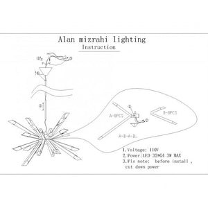AM1008 STARBURST LED - Alan Mizrahi Lighting