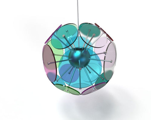 AM2213 ORBITAL LENSES CHANDELIER - Alan Mizrahi Lighting