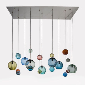 AM2221 SILVER LINEN CHANDELIER - Alan Mizrahi Lighting