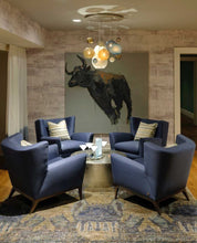 AM2221 SILVER LINEN CHANDELIER - Alan Mizrahi Lighting