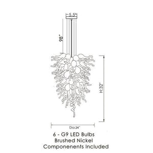 AM2235 ANGEL MURANO GLASS CHANDELIER - Alan Mizrahi Lighting