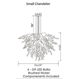 AM2235 ANGEL MURANO GLASS CHANDELIER - Alan Mizrahi Lighting