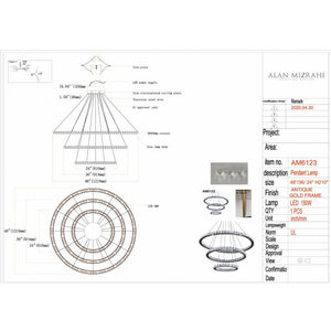 AM6123 CIRCLE 3 RINGS - Alan Mizrahi Lighting