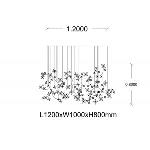 AM8850 EDEN CROWN LINEAR BRANCH - Alan Mizrahi Lighting