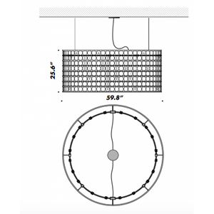 AM9611 VALENTINO LENSES CIRCULAR - Alan Mizrahi Lighting