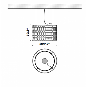 AM9611 VALENTINO LENSES CIRCULAR - Alan Mizrahi Lighting