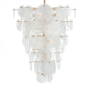 MV3003 LOIRE CASCADING CIRCULAR PLATES CHANDELIER - Alan Mizrahi Lighting