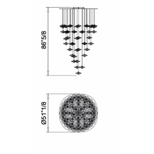 QZ0327 SIRIUS V SUSPENSION - Alan Mizrahi Lighting