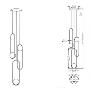 QZ1306 MILA CHANDELIER - Alan Mizrahi Lighting