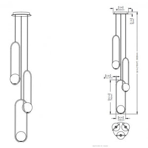 QZ1306 MILA CHANDELIER - Alan Mizrahi Lighting