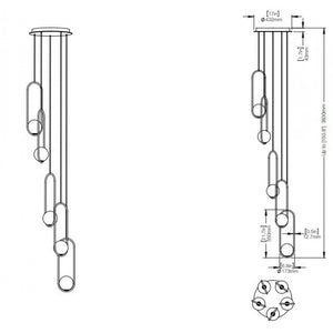 QZ1306 MILA CHANDELIER - Alan Mizrahi Lighting