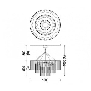 QZ1616 3 TIERS CYLINDRIC - Alan Mizrahi Lighting