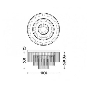 QZ1616 3 TIERS CYLINDRIC - Alan Mizrahi Lighting