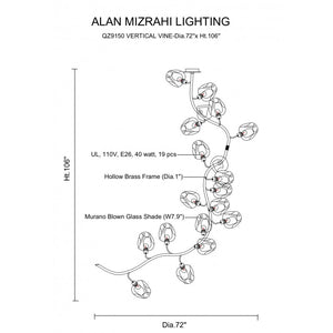 VL9150 VERTICAL VINE - Alan Mizrahi Lighting