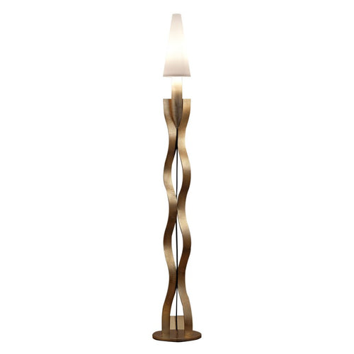 RM110 GOLD LEAF FLOOR LAMP - Alan Mizrahi Lighting