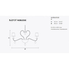 SJ2137 NOBLESSE CHANDELIER - Alan Mizrahi Lighting