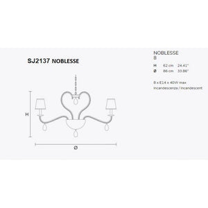SJ2137 NOBLESSE CHANDELIER - Alan Mizrahi Lighting