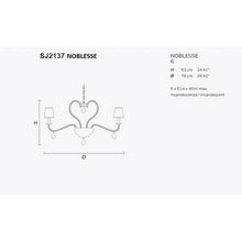 SJ2137 NOBLESSE CHANDELIER - Alan Mizrahi Lighting