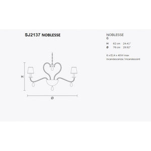 SJ2137 NOBLESSE CHANDELIER - Alan Mizrahi Lighting