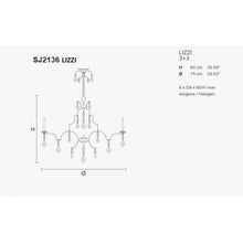 SJ2136 LIZZI CHANDELIER - Alan Mizrahi Lighting
