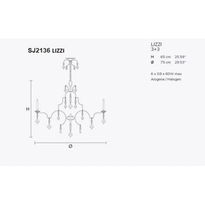 SJ2136 LIZZI CHANDELIER - Alan Mizrahi Lighting