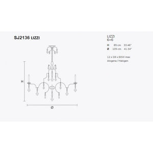 SJ2136 LIZZI CHANDELIER - Alan Mizrahi Lighting